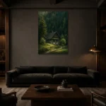 Premium Wall Art Dikey Html Edition – CP-DE-BF-V-001 shown in a warm modern interior