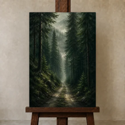 Premium Wall Art Dikey Html Edition – CP-DE-BF-V-002 displayed on a studio easel
