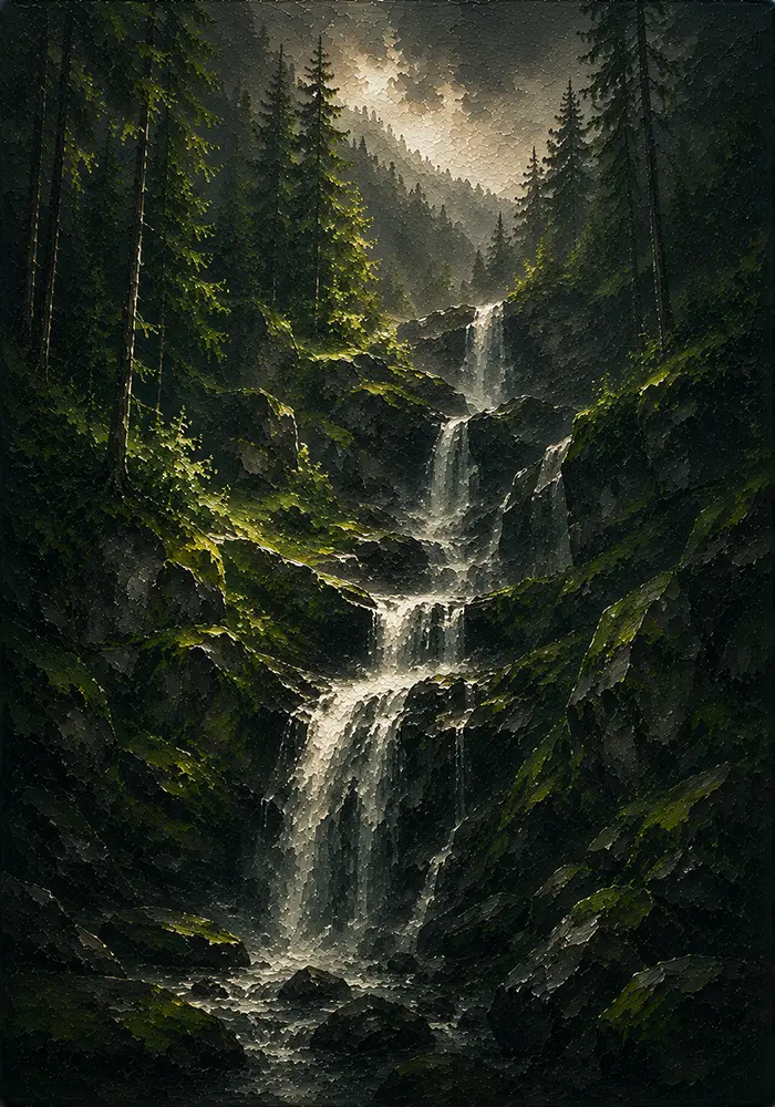 Blackwood Spire Black Forest Wall Art Black Forest Pine Art Print