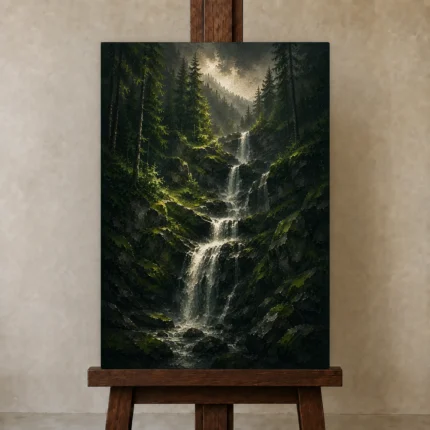 Premium Wall Art Dikey Html Edition – CP-DE-BF-V-003 displayed on a studio easel