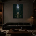 Premium Wall Art Dikey Html Edition – CP-DE-BF-V-004 shown in a warm modern interior
