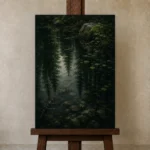 Premium Wall Art Dikey Html Edition – CP-DE-BF-V-005 displayed on a studio easel