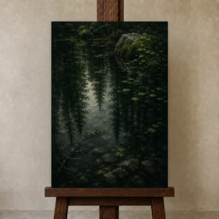 Premium Wall Art Dikey Html Edition – CP-DE-BF-V-005 displayed on a studio easel