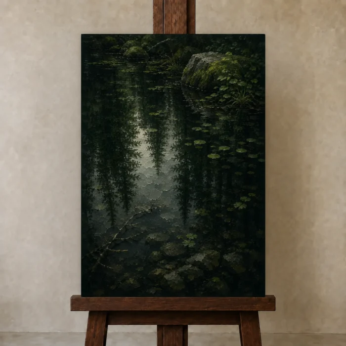 Premium Wall Art Dikey Html Edition – CP-DE-BF-V-005 displayed on a studio easel