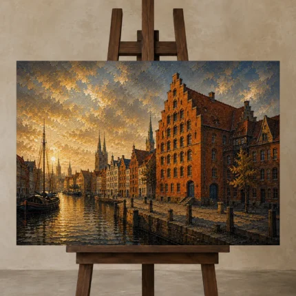 Premium Wall Art Yatay Html Edition – CP-DE-BH-H-001 displayed on a studio easel