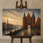 Premium Wall Art Yatay Html Edition – CP-DE-BH-H-002 displayed on a studio easel