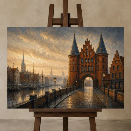 Premium Wall Art Yatay Html Edition – CP-DE-BH-H-002 displayed on a studio easel