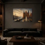 Premium Wall Art Yatay Html Edition – CP-DE-BH-H-002 shown in a warm modern interior