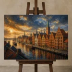 Premium Wall Art Yatay Html Edition – CP-DE-BH-H-003 displayed on a studio easel