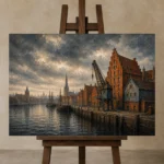 Premium Wall Art Yatay Html Edition – CP-DE-BH-H-005 displayed on a studio easel