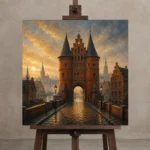 Premium Wall Art Kare Html Edition – CP-DE-BH-S-002 displayed on a studio easel