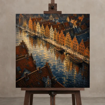 Premium Wall Art Kare Html Edition – CP-DE-BH-S-003 displayed on a studio easel