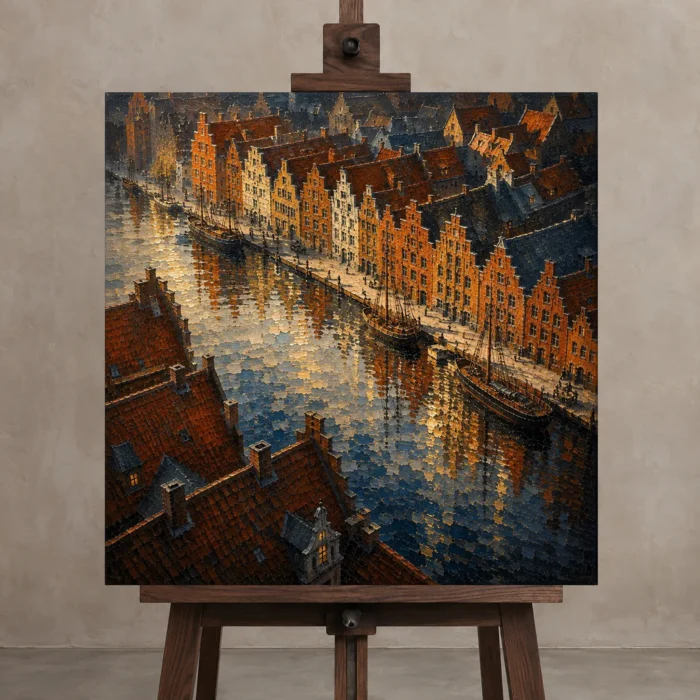Premium Wall Art Kare Html Edition – CP-DE-BH-S-003 displayed on a studio easel