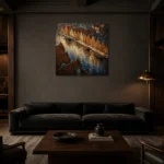 Premium Wall Art Kare Html Edition – CP-DE-BH-S-003 shown in a warm modern interior