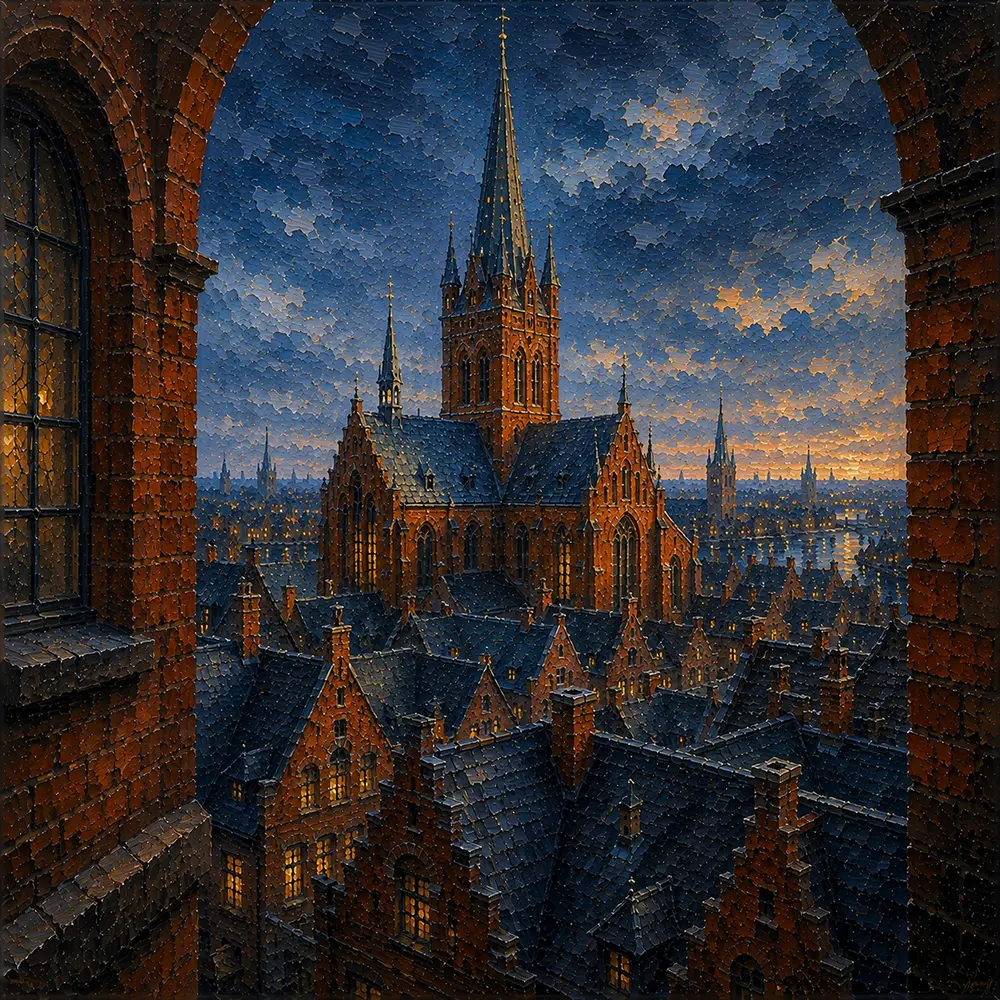 Hanseatic Echo Hanseatic Architecture Wall Art Hanseatic Brick Art Print