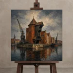 Premium Wall Art Kare Html Edition – CP-DE-BH-S-005 displayed on a studio easel