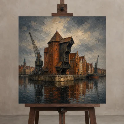 Premium Wall Art Kare Html Edition – CP-DE-BH-S-005 displayed on a studio easel