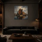 Premium Wall Art Kare Html Edition – CP-DE-BH-S-005 shown in a warm modern interior
