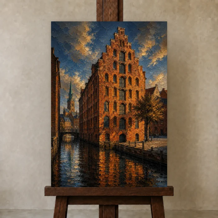 Premium Wall Art Dikey Html Edition – CP-DE-BH-V-001 displayed on a studio easel