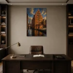 Premium Wall Art Dikey Html Edition – CP-DE-BH-V-001 displayed in a contemporary gallery-inspired room