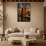 Premium Wall Art Dikey Html Edition – CP-DE-BH-V-001 presented in a sophisticated home setting