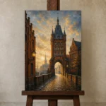 Premium Wall Art Dikey Html Edition – CP-DE-BH-V-002 displayed on a studio easel