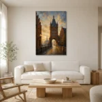Premium Wall Art Dikey Html Edition – CP-DE-BH-V-002 styled in a refined neutral interior