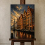 Premium Wall Art Dikey Html Edition – CP-DE-BH-V-003 displayed on a studio easel