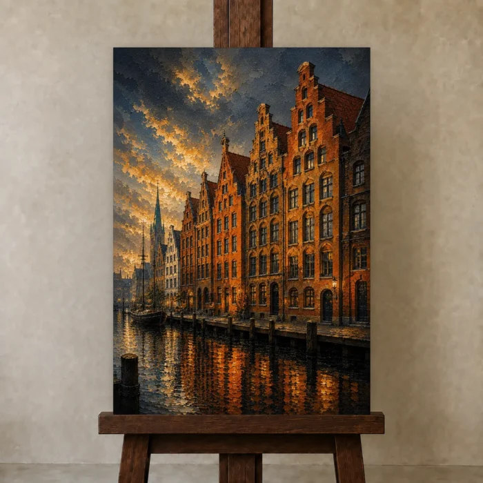 Premium Wall Art Dikey Html Edition – CP-DE-BH-V-003 displayed on a studio easel