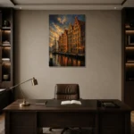 Premium Wall Art Dikey Html Edition – CP-DE-BH-V-003 displayed in a contemporary gallery-inspired room