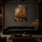 Premium Wall Art Dikey Html Edition – CP-DE-BH-V-003 shown in a warm modern interior