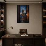 Premium Wall Art Dikey Html Edition – CP-DE-BH-V-004 displayed in a contemporary gallery-inspired room