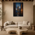 Premium Wall Art Dikey Html Edition – CP-DE-BH-V-004 presented in a sophisticated home setting