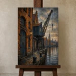 Premium Wall Art Dikey Html Edition – CP-DE-BH-V-005 displayed on a studio easel