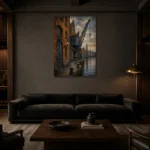 Premium Wall Art Dikey Html Edition – CP-DE-BH-V-005 shown in a warm modern interior