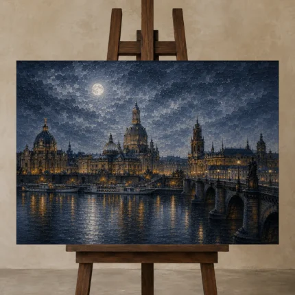 Premium Wall Art Yatay Html Edition – CP-DE-DM-H-001 displayed on a studio easel