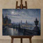 Premium Wall Art Yatay Html Edition – CP-DE-DM-H-002 displayed on a studio easel