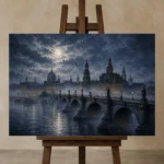 Premium Wall Art Yatay Html Edition – CP-DE-DM-H-003 displayed on a studio easel