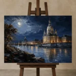 Premium Wall Art Yatay Html Edition – CP-DE-DM-H-004 displayed on a studio easel