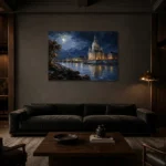 Premium Wall Art Yatay Html Edition – CP-DE-DM-H-004 shown in a warm modern interior