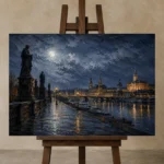 Premium Wall Art Yatay Html Edition – CP-DE-DM-H-005 displayed on a studio easel