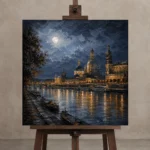 Premium Wall Art Kare Html Edition – CP-DE-DM-S-001 displayed on a studio easel