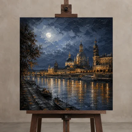 Premium Wall Art Kare Html Edition – CP-DE-DM-S-001 displayed on a studio easel