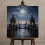 Premium Wall Art Kare Html Edition – CP-DE-DM-S-002 displayed on a studio easel