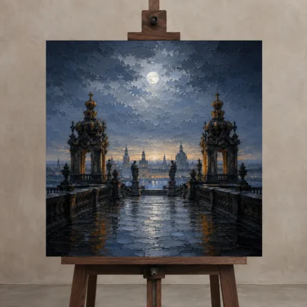 Premium Wall Art Kare Html Edition – CP-DE-DM-S-002 displayed on a studio easel