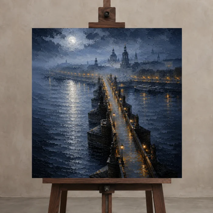 Premium Wall Art Kare Html Edition – CP-DE-DM-S-003 displayed on a studio easel