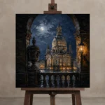 Premium Wall Art Kare Html Edition – CP-DE-DM-S-004 displayed on a studio easel