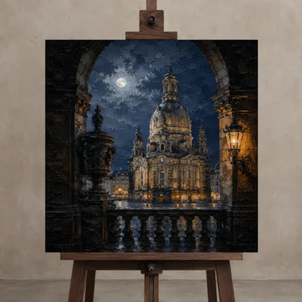 Premium Wall Art Kare Html Edition – CP-DE-DM-S-004 displayed on a studio easel