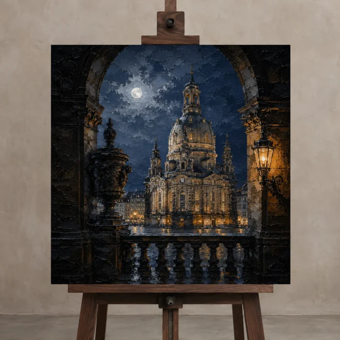 Premium Wall Art Kare Html Edition – CP-DE-DM-S-004 displayed on a studio easel