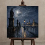 Premium Wall Art Kare Html Edition – CP-DE-DM-S-005 displayed on a studio easel